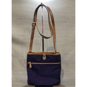 Michael Kors Royal Purple Kempton Nylon Crossbody Purse Bag